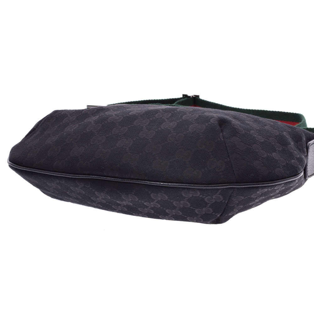 Gucci Sherry Canvas Shoulder Bag GG Line Black - Picture 4 of 11